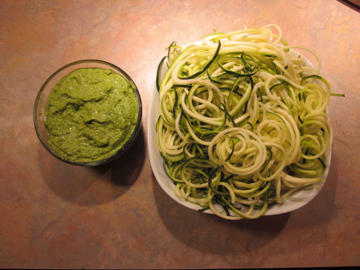 Homemade pesto and Zucchini